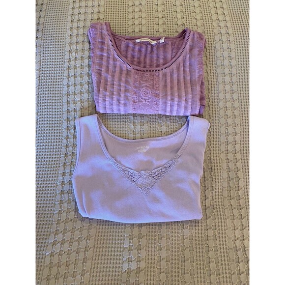 BUNDLE of  2  Tank Tops Sleeveless  Plus Size XL   light & perfect for Summer! - Picture 1 of 12